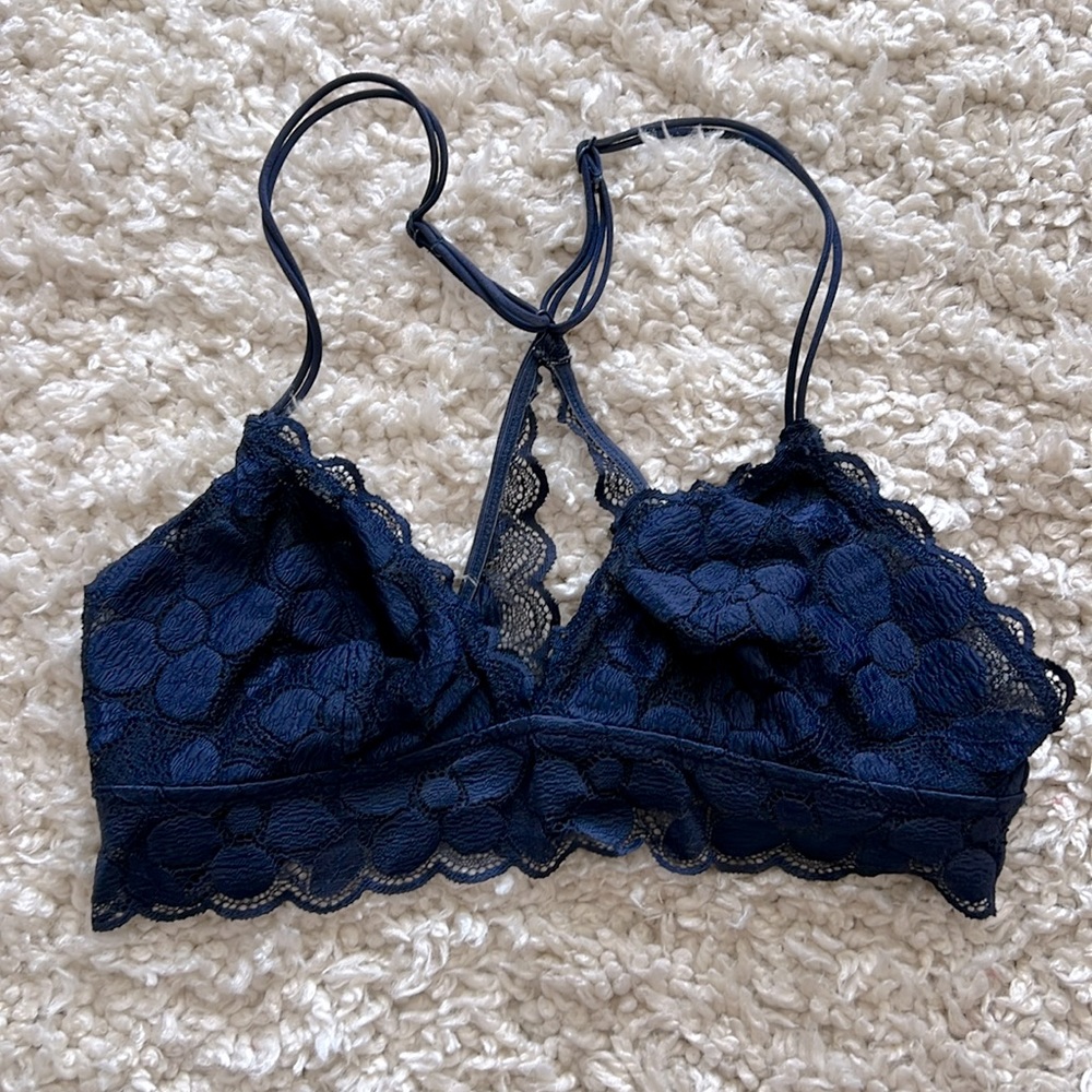 Aerie Navy Lace Bralette